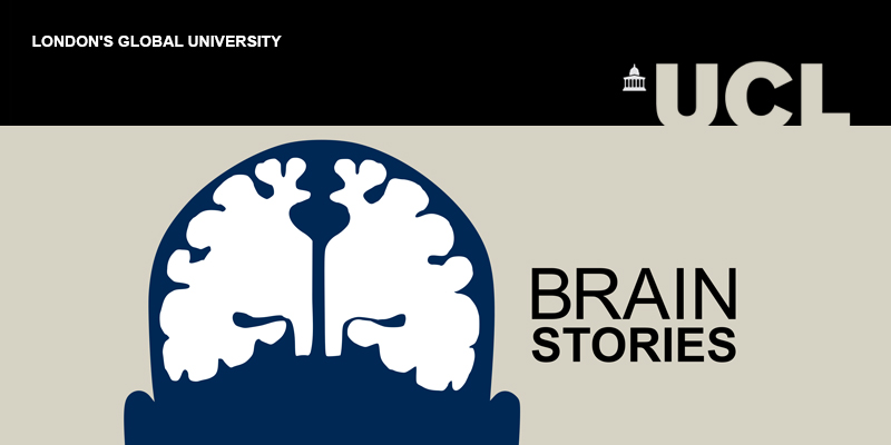Brain Stories thumbnail graphic with a picture of a brain